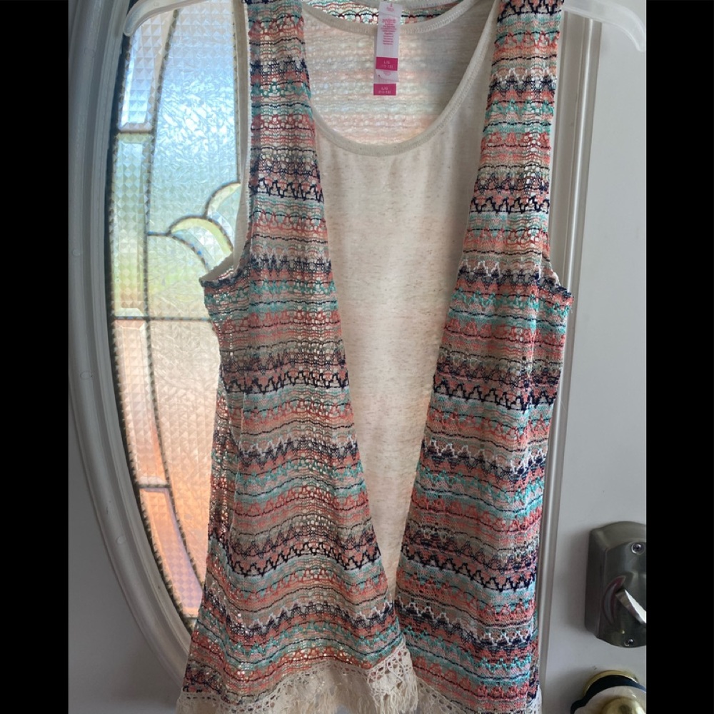 No Boundaries Tank Top With Colorful Vest